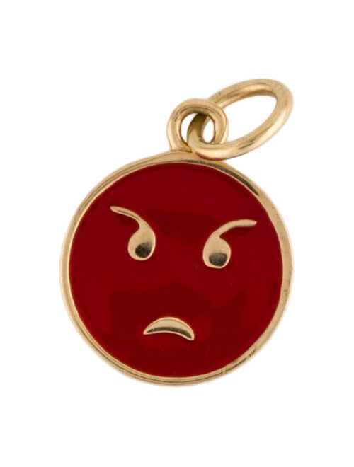 Alison Lou 14K Enamel Angry Emoji Charm
