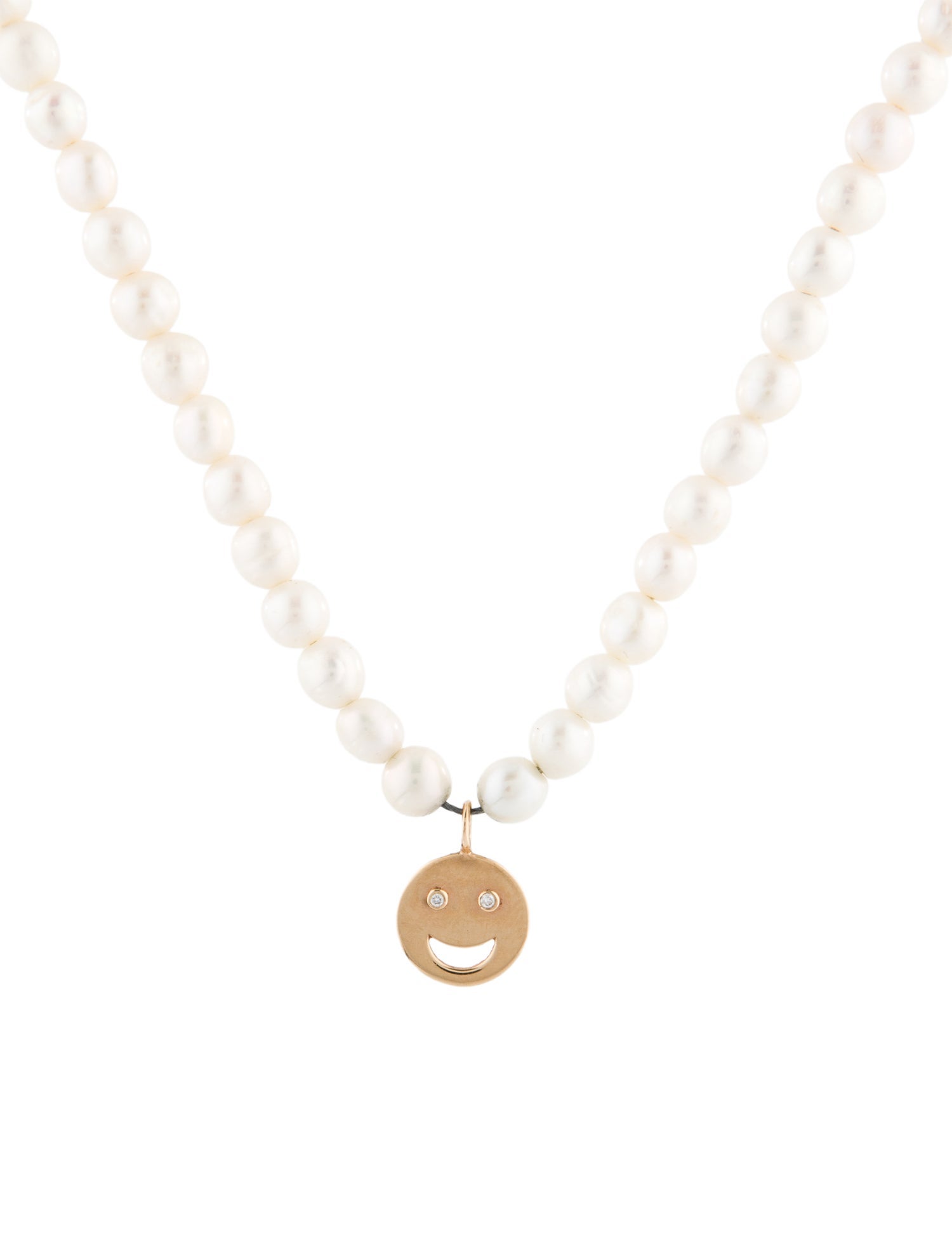 Alison Lou 14K Pearl & Diamond Happiest Necklace