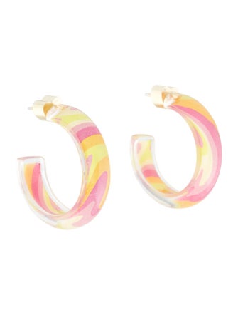 Alison Lou Lucite Small Jelly Hoop Earrings