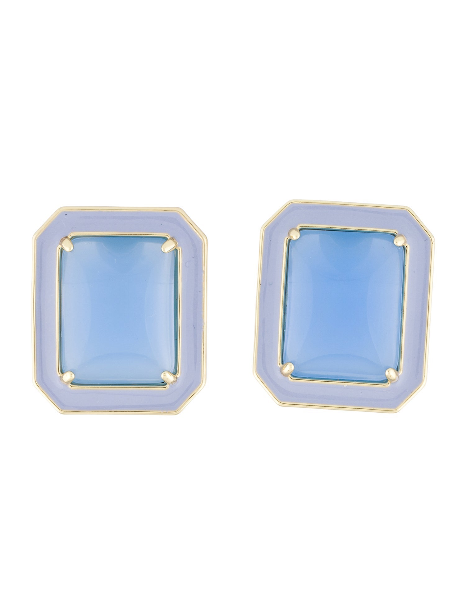Alison Lou Rectangle Jelly Button Stud Earrings