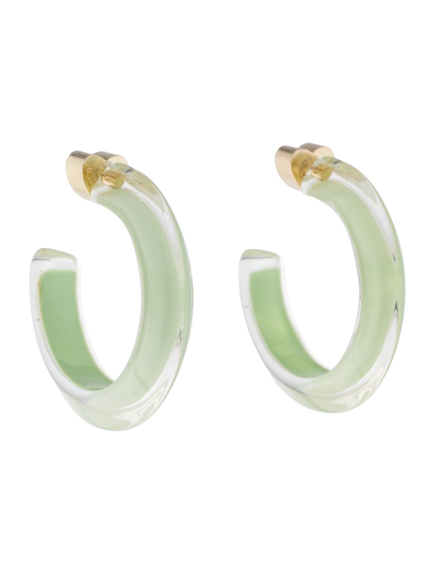 Alison Lou Small Lucite Jelly Hoop Earrings