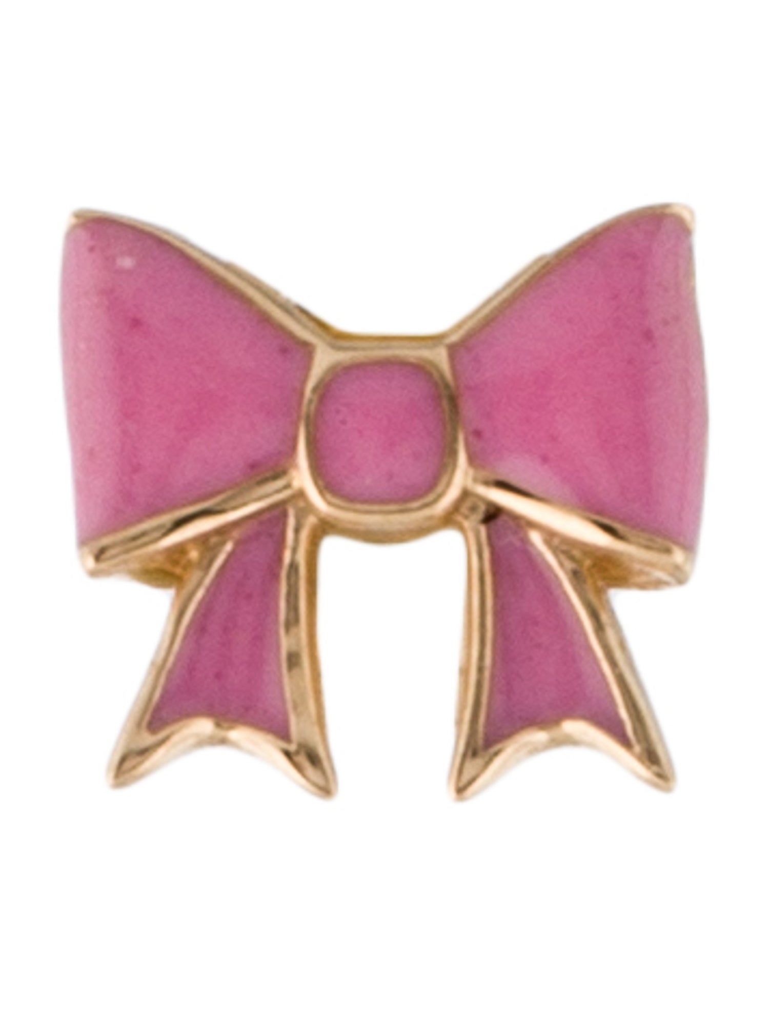 Alison Lou 14K Enamel Bow Single Stud Earring