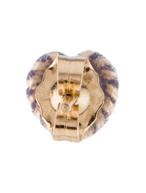 Alison Lou 14K Amethyst & Enamel Single Stud Earring