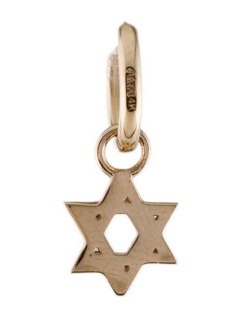 Alison Lou 14K Mini Star of David Single Drop Earring