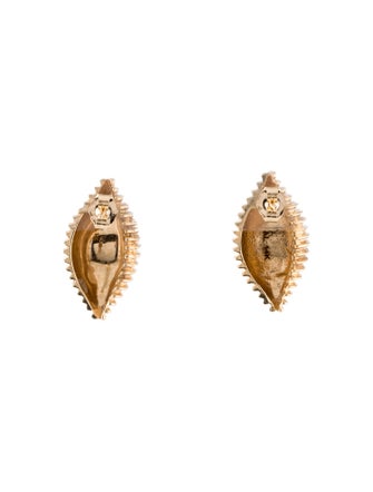 Alison Lou 14K Large Shell Drop Earrings