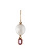 Alison Lou 14K Synthetic Sapphire & Pearl Single Drop Earring