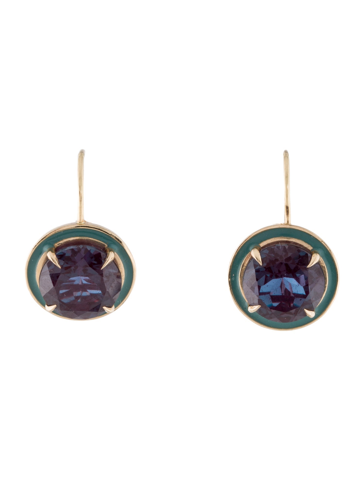 Alison Lou 14K Synthetic Alexandrite Drop Earrings