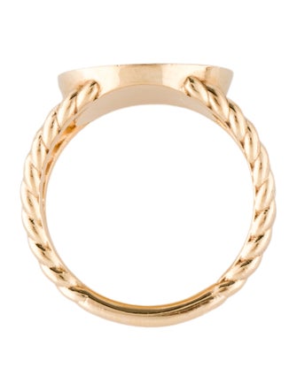 Alison Lou 14K Diamond & Enamel 'To The Moon & Back' Signet Ring