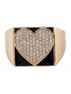 Alison Lou 14K Diamond Heart Signet Ring