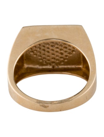 Alison Lou 14K Diamond Heart Signet Ring