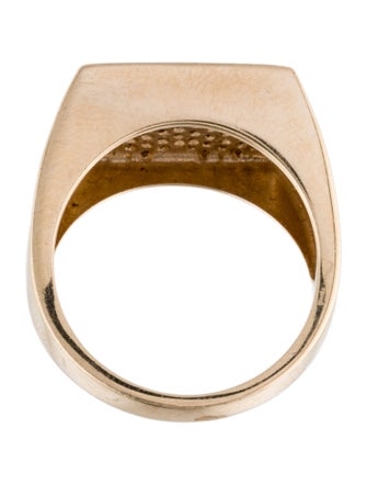 Alison Lou 14K Diamond Heart Signet Ring