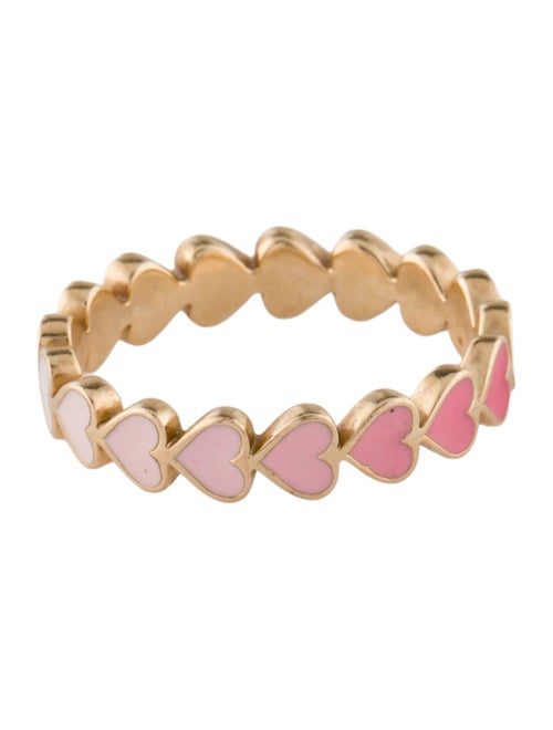 Alison Lou 14K Ombre Enamel Heart Stack Ring