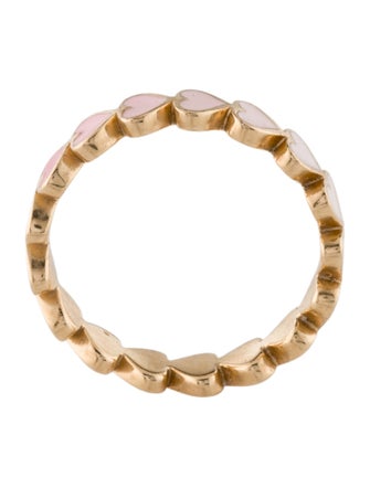 Alison Lou 14K Ombre Enamel Heart Stack Ring