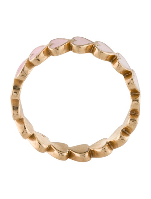 Alison Lou 14K Ombre Enamel Heart Stack Ring
