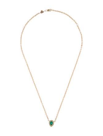 Alison Lou 14K Synthetic Emerald Madison Necklace