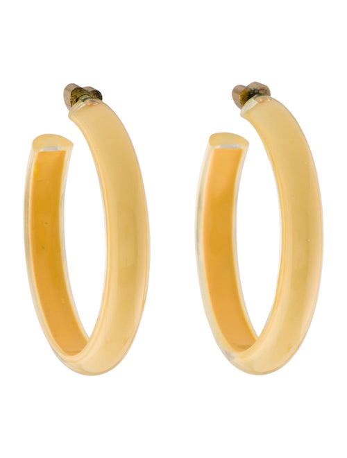 Alison Lou Lucite & Enamel Jelly Hoop Earrings