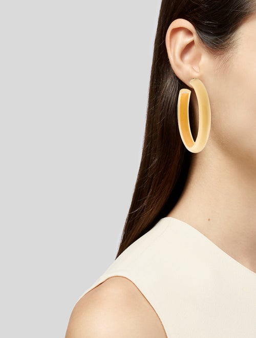Alison Lou Lucite & Enamel Jelly Hoop Earrings