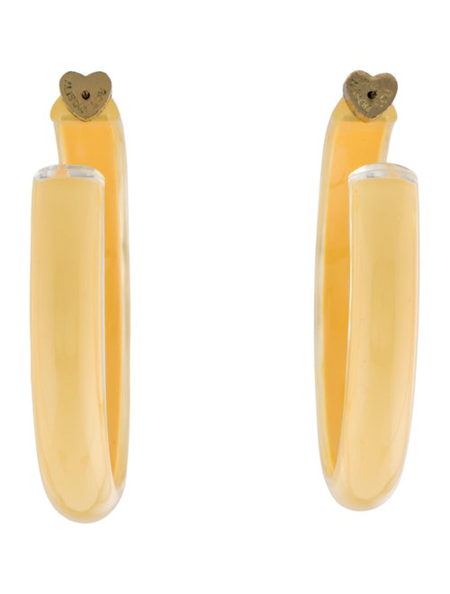 Alison Lou Lucite & Enamel Jelly Hoop Earrings