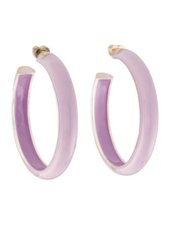 Alison Lou Lucite & Enamel Jelly Hoop Earrings