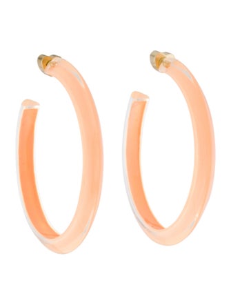 Alison Lou Lucite & Enamel Jelly Hoop Earrings