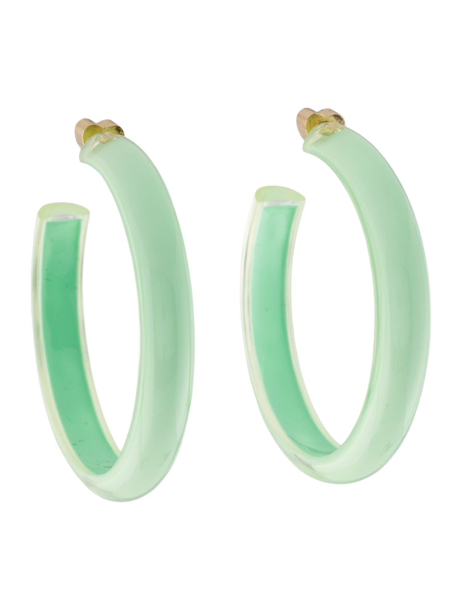 Alison Lou Lucite & Enamel Jelly Hoop Earrings