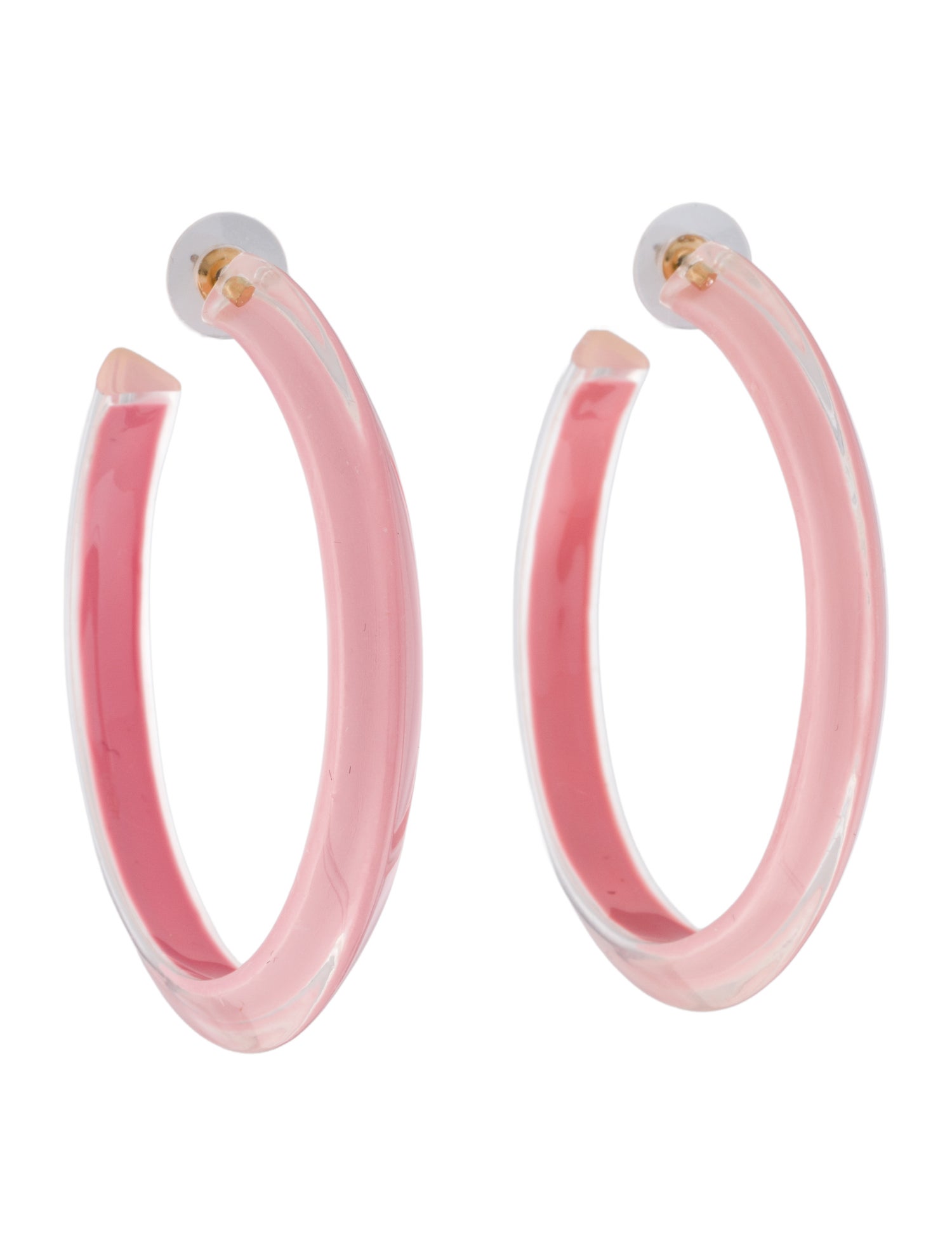 Alison Lou Lucite & Enamel Jelly Hoop Earrings
