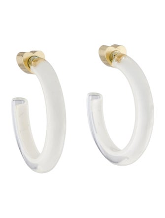 Alison Lou Lucite & Enamel Fall Small Jelly Hoop Earrings