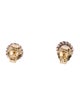 Alison Lou 14K Amethyst & Enamel Stud Earrings