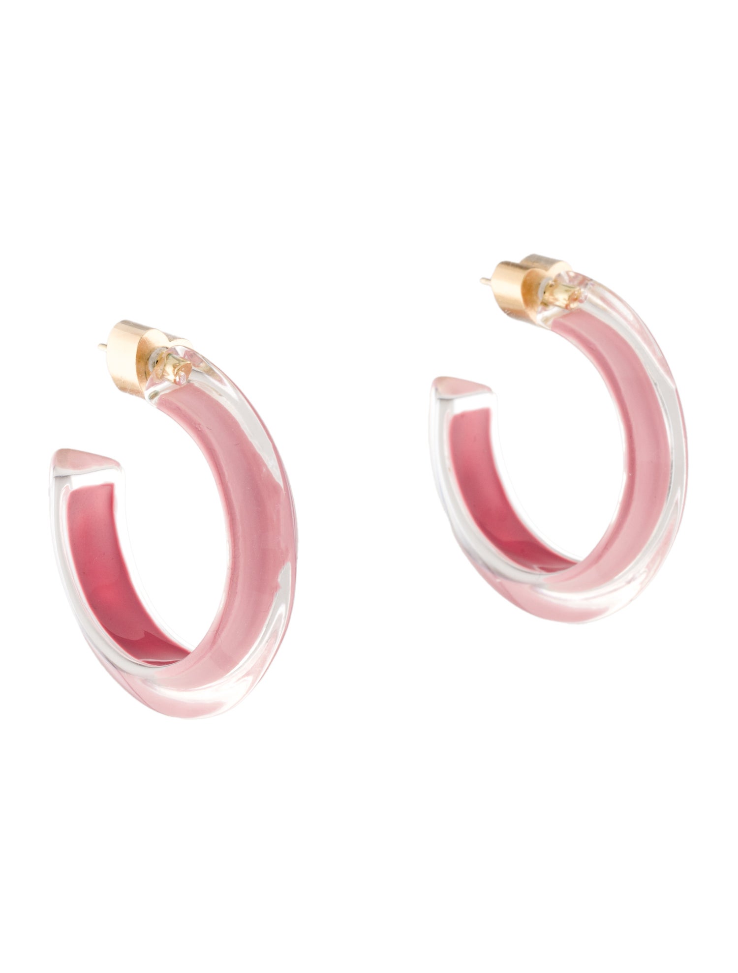 Alison Lou Lucite & Enamel Small Jelly Hoop Earrings