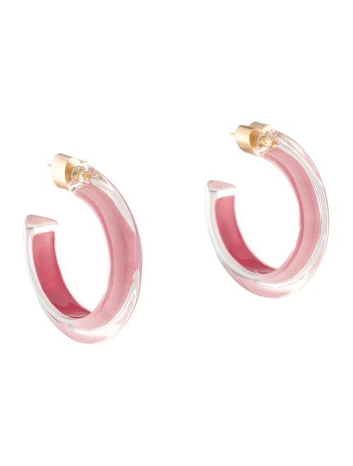 Alison Lou Lucite & Enamel Small Jelly Hoop Earrings