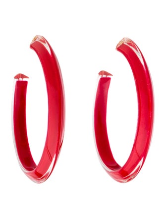 Alison Lou Lucite Jelly Medium Hoop Earrings