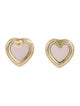 Alison Lou Lucite & Enamel Heart Jelly Button Stud Earrings