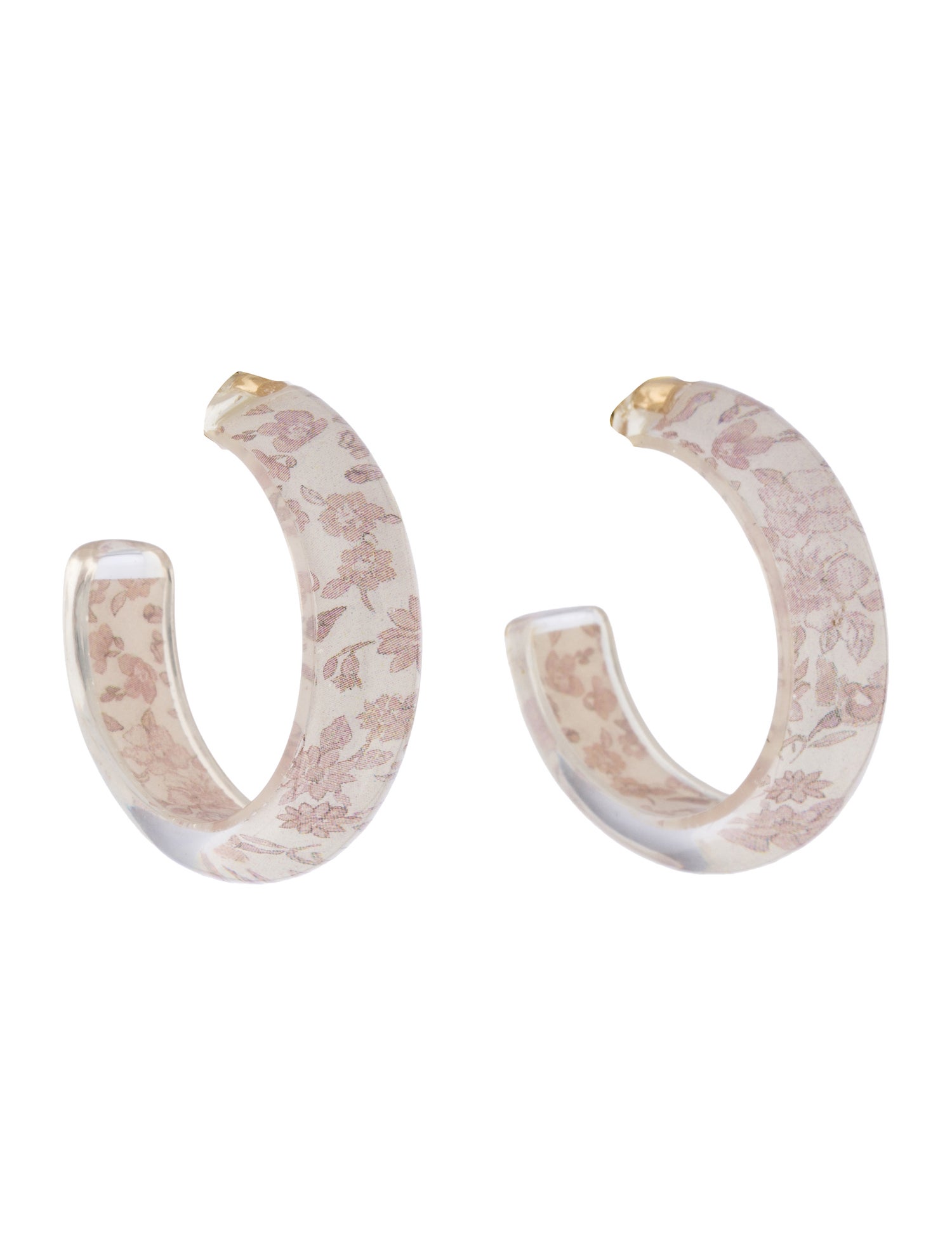 Alison Lou x LoveShackFancy Small Lucite Jelly Hoop Earrings
