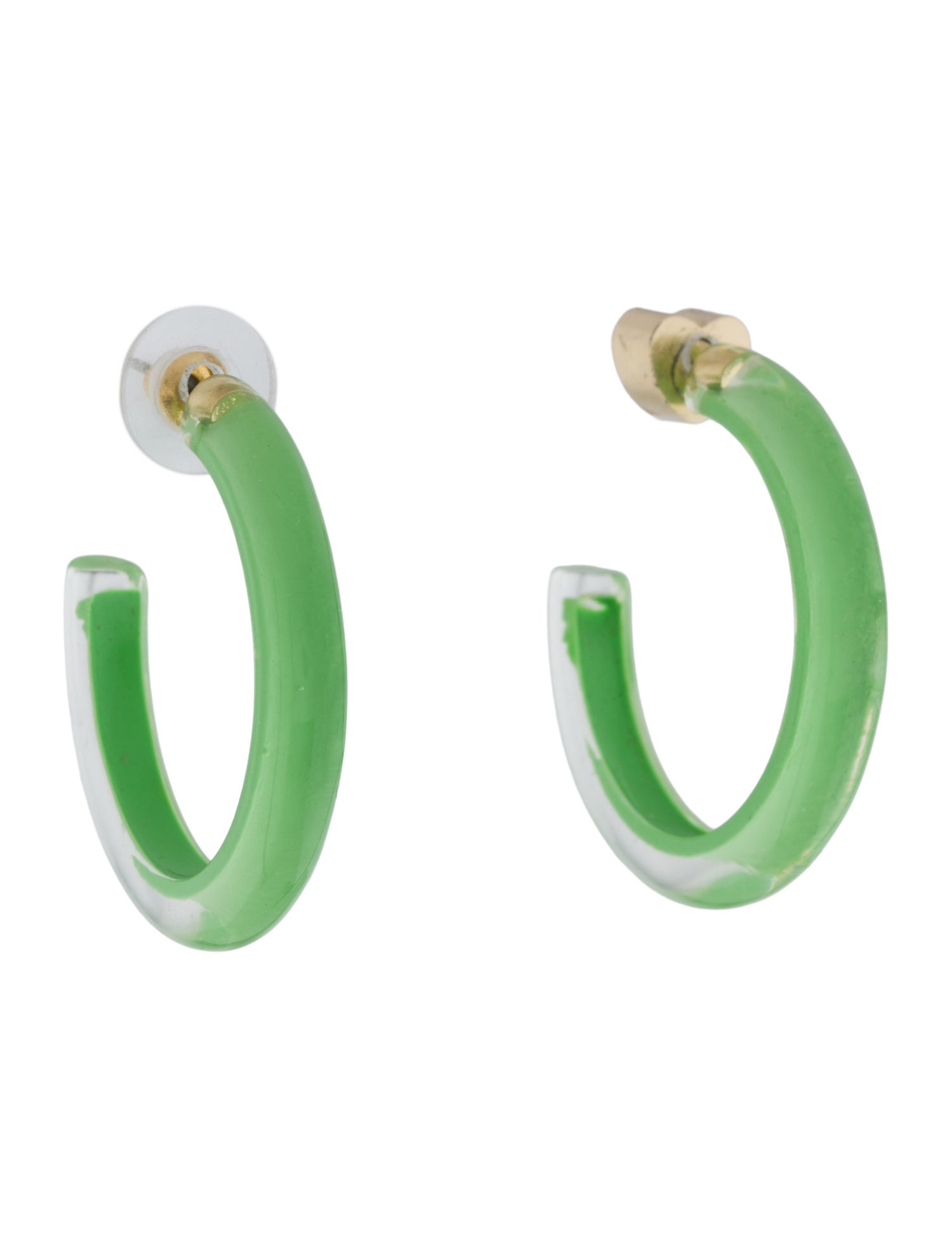 Alison Lou Small Lucite Jelly Hoop Earrings