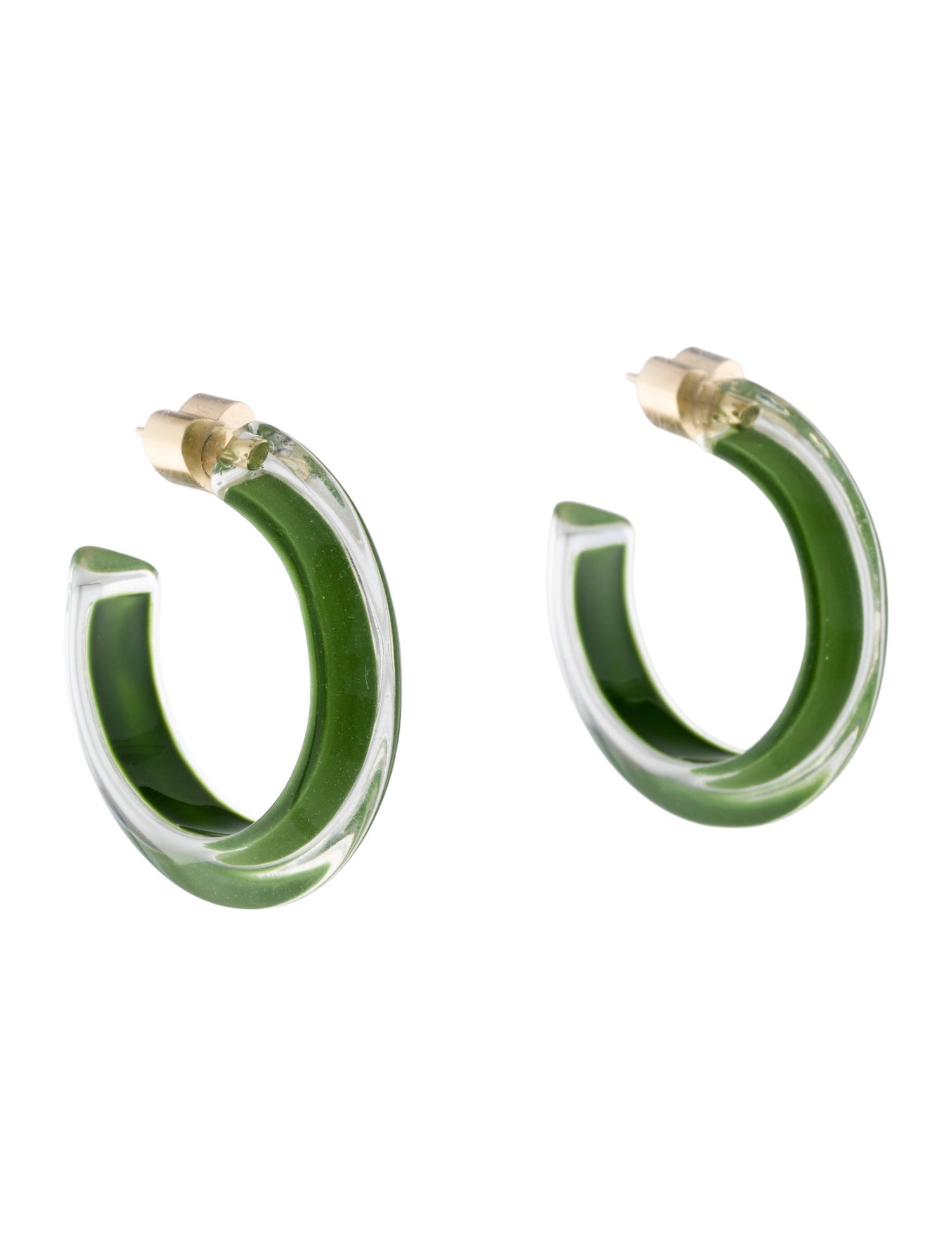 Alison Lou Small Lucite Jelly Hoop Earrings