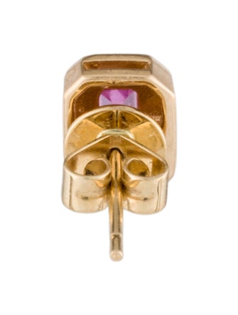 Alison Lou 14K Enamel & Synthetic Sapphire Mini Cocktail Single Stud Earring