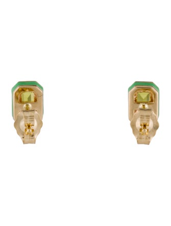 Alison Lou 14K Synthetic Sapphire Stude Earrings