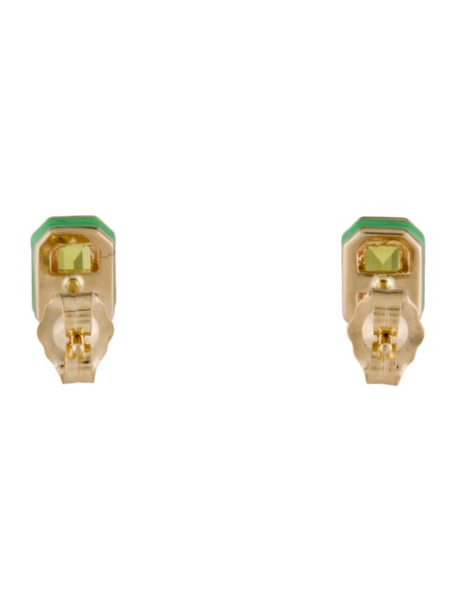 Alison Lou 14K Synthetic Sapphire Stude Earrings