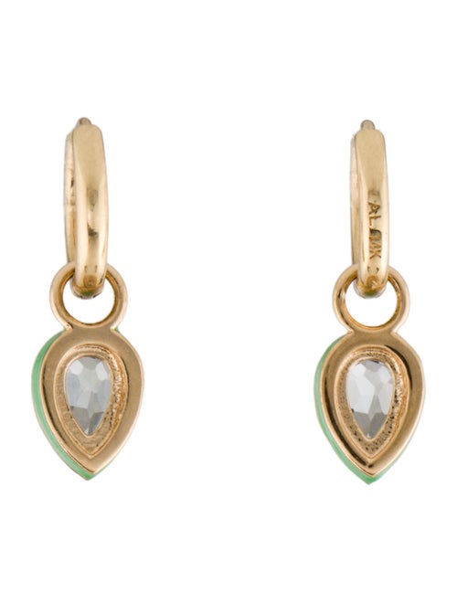 Alison Lou 14K Enamel & Prestolite Huggie Earrings
