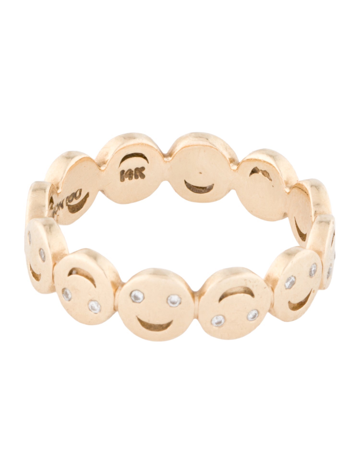 Alison Lou 14K Diamond Happy Sad Band