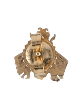 Alison Lou 14K Enamel Single Bee Happy Stud Earring