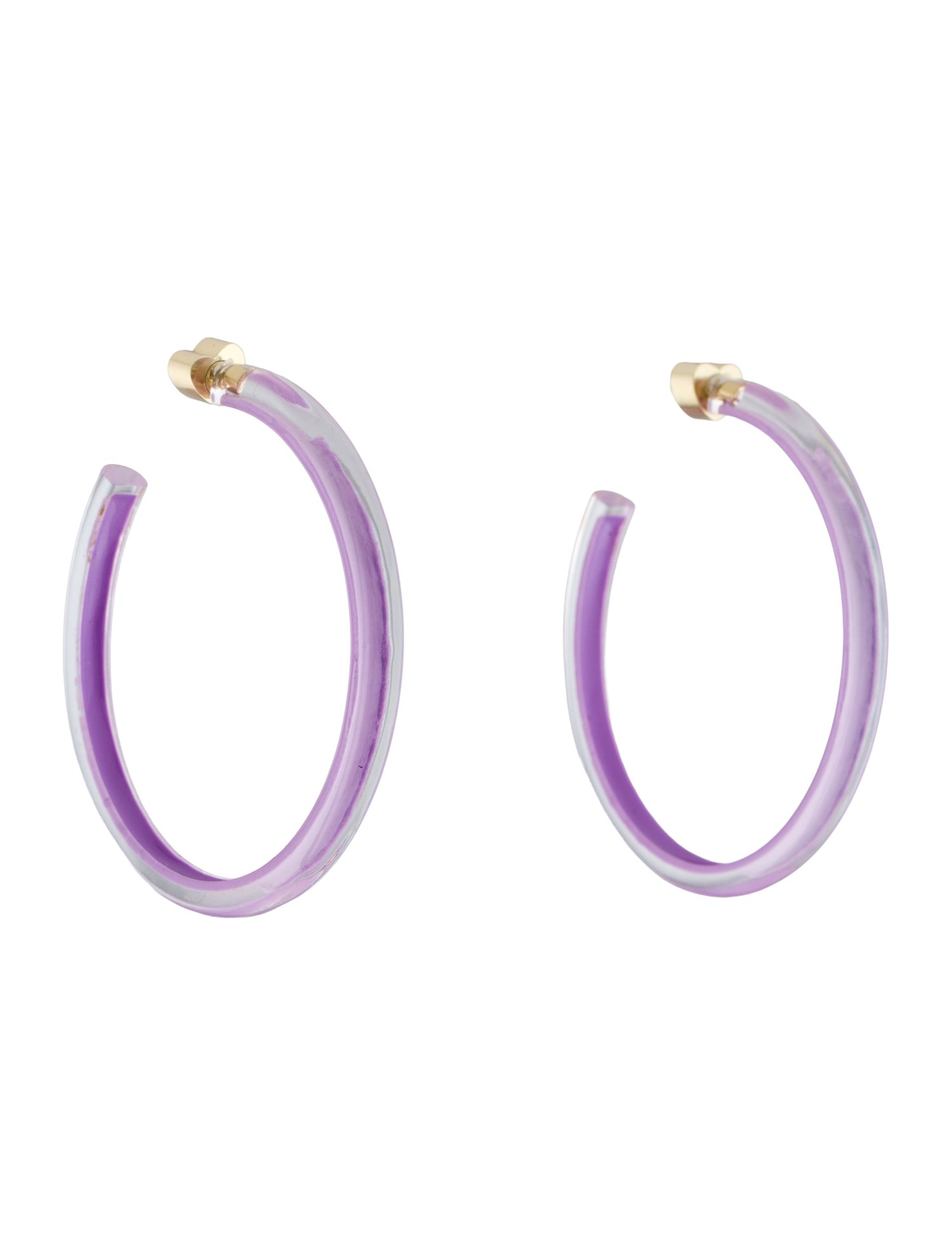 Alison Lou Medium Lucite Jelly Hoop Earrings