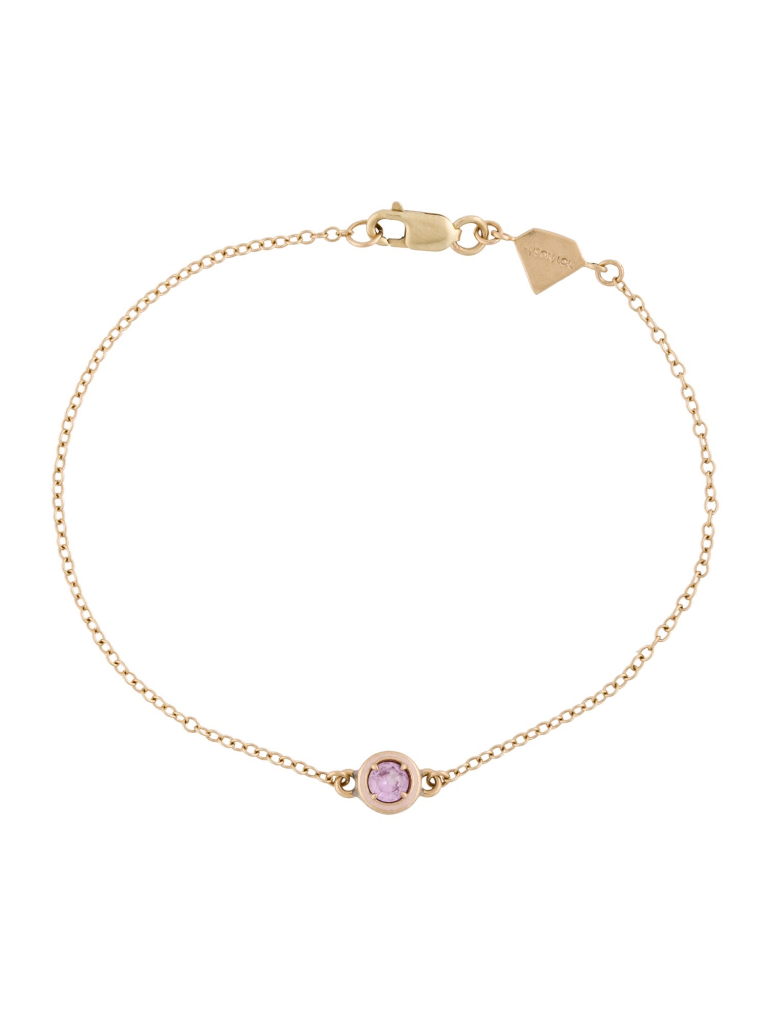 Alison Lou 14K Synthetic Sapphire & Enamel Round Cocktail Bracelet