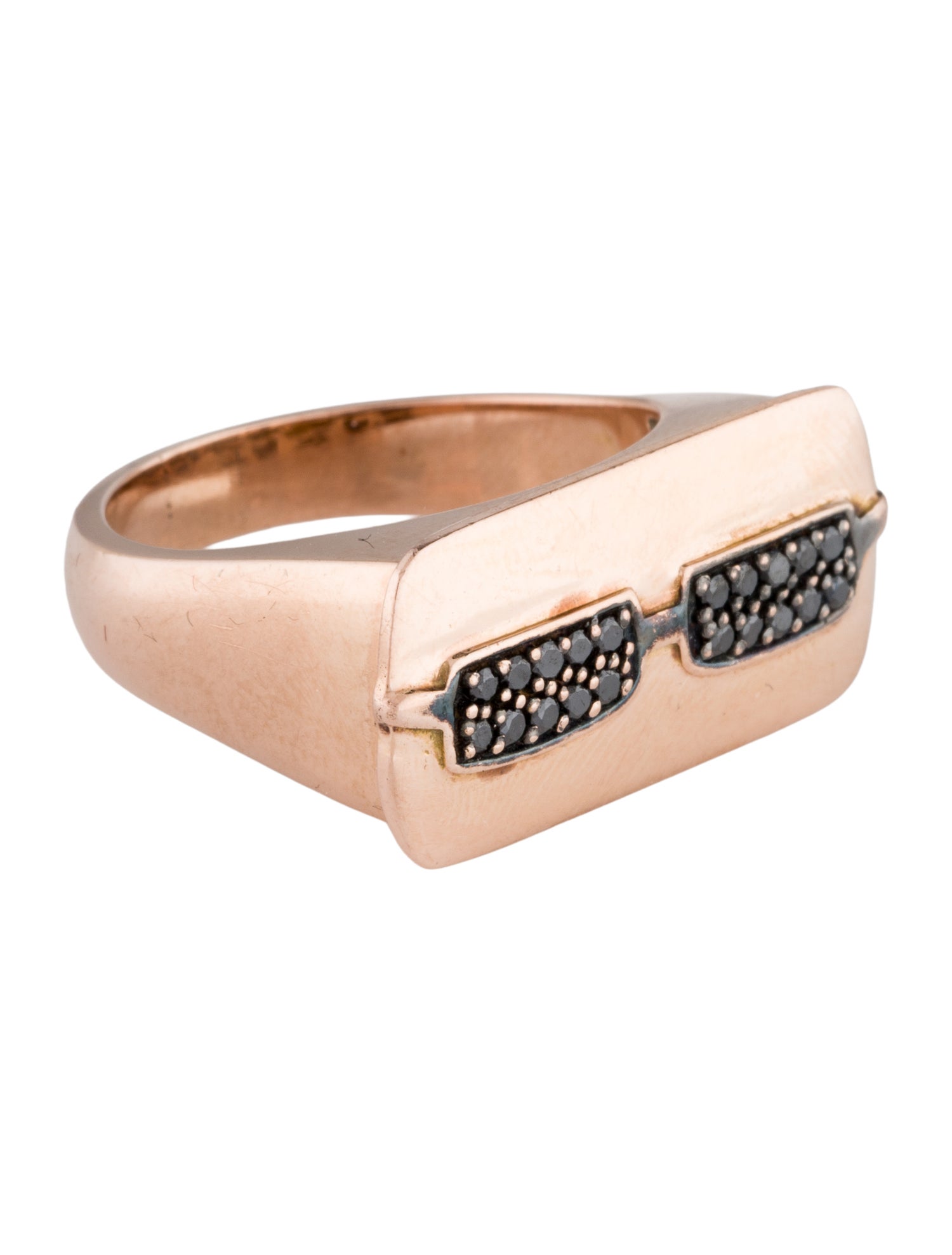 Alison Lou 14K Diamond Sunglasses Bar Ring
