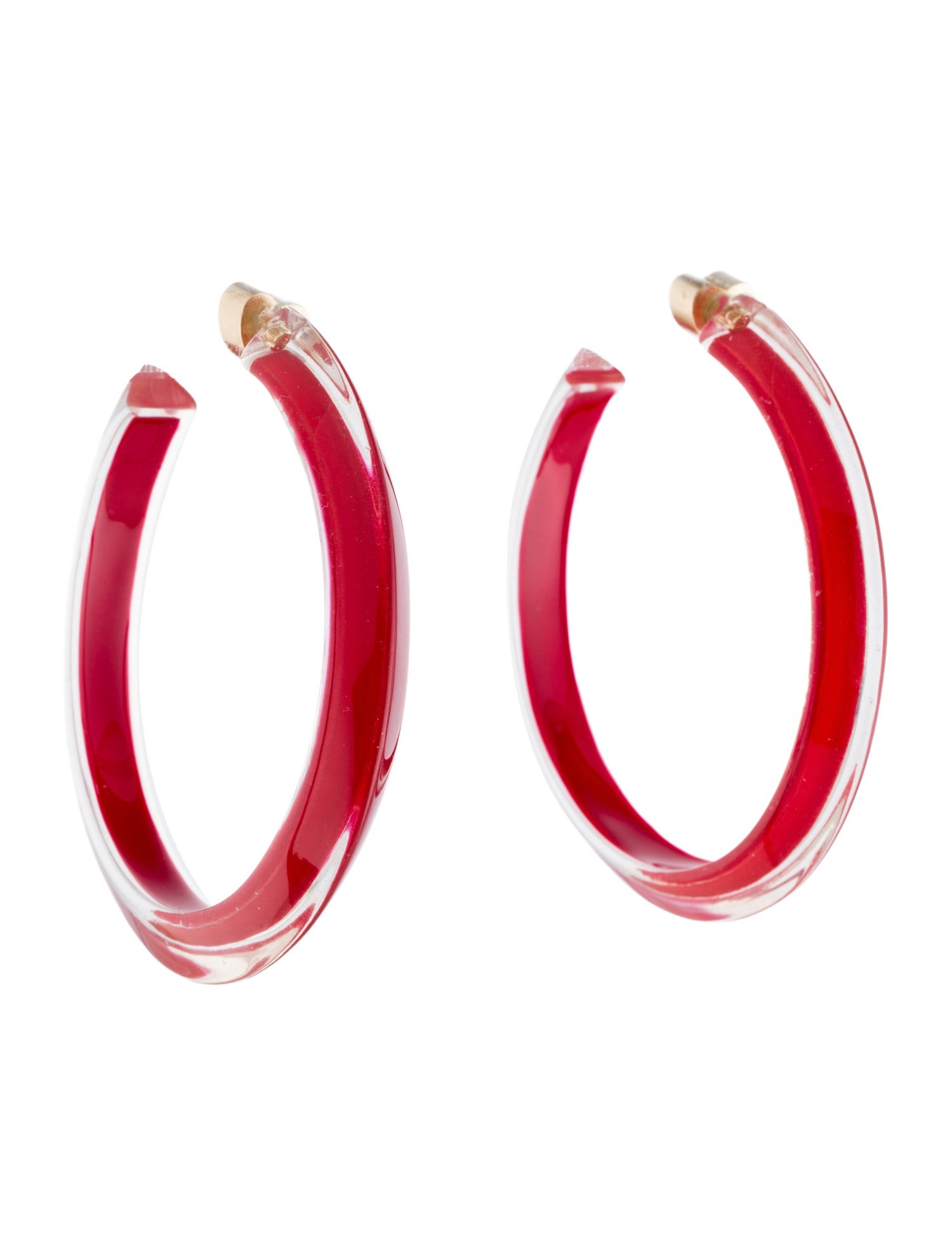 Alison Lou Large Lucite Jelly Hoop Earrings