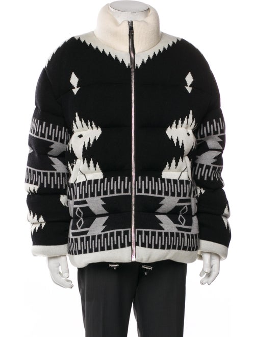 Alanui Virgin Wool Printed Puffer Coat