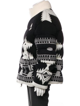 Alanui Virgin Wool Printed Puffer Coat