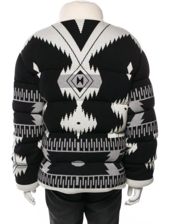 Alanui Virgin Wool Printed Puffer Coat