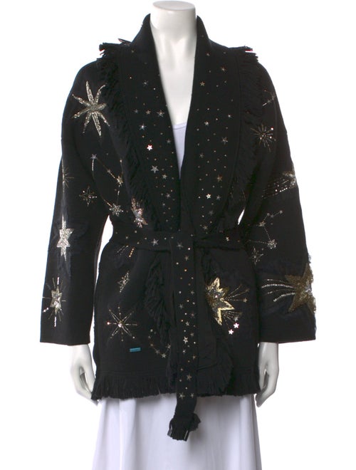 Alanui Virgin Wool Floral Print Sweater