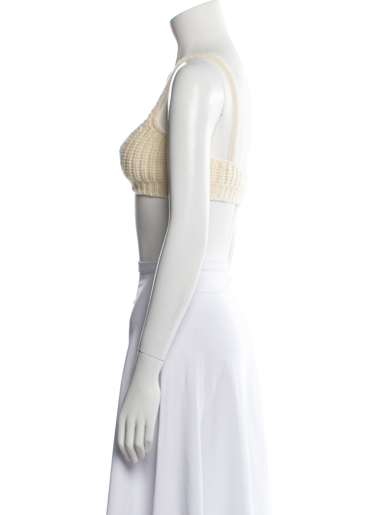 Alanui Wool V-Neck Crop Top